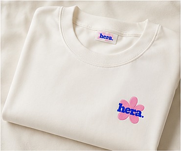 Camiseta dobrada hera.