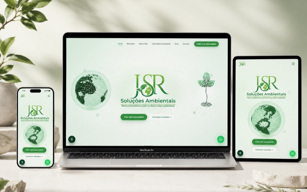 JSR Soluções Ambientais, site institucional